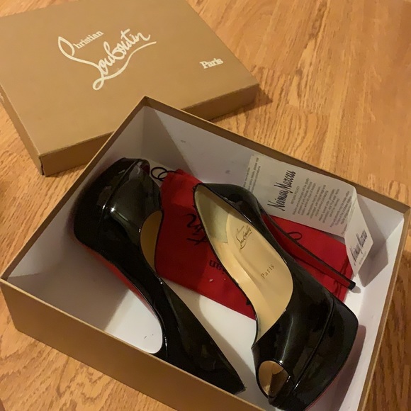 PRICE DROPPED Christian Louboutin Black Lady Peep 150 MM - Picture 12 of 12